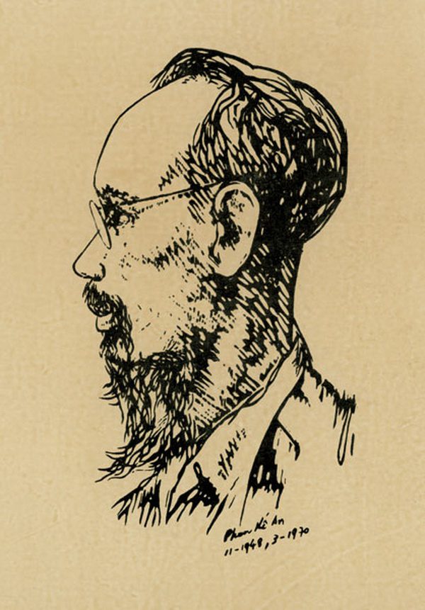 Uncle Ho in Viet Bac by Phan Ke An