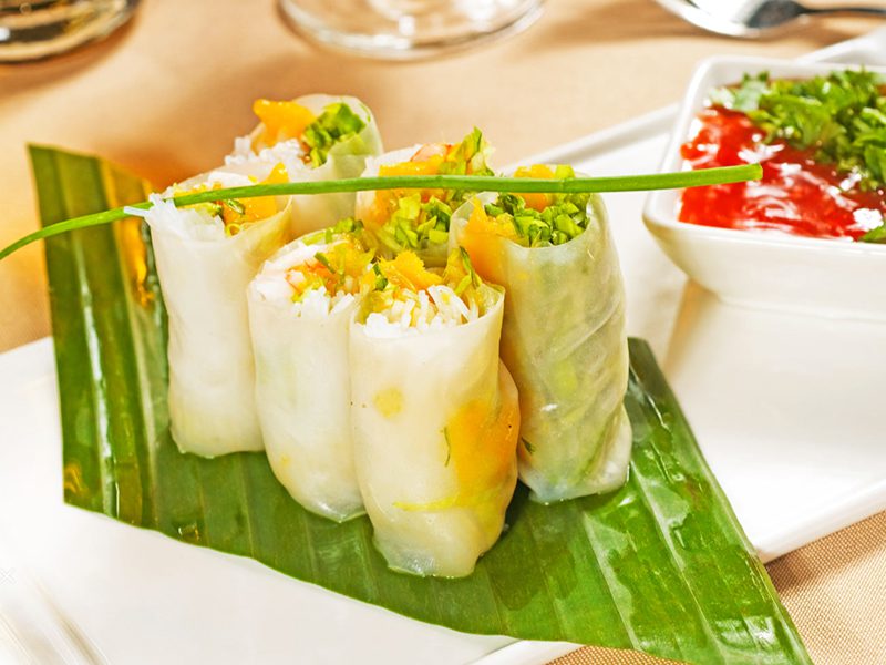 Vietnamese vegan spring rolls