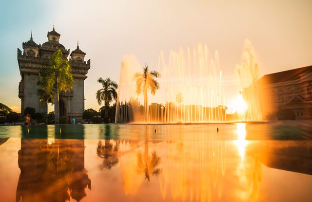 The beauty of Vientiane at sunset
