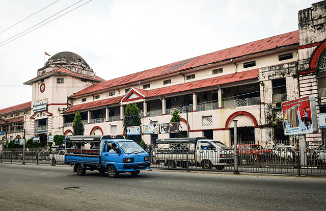 The busy and ancient Bogyoke Market