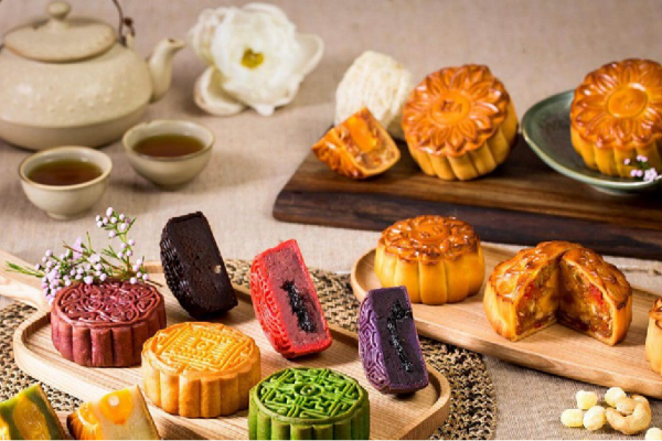Vietnamese mooncake today comes in many colors and flavors.